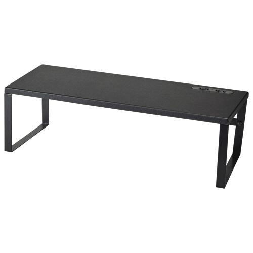 ＣＯＭ　ＳＴＹＬＩＮＧ　コンセント付モニターラック　ハイタイプ　幅５６０×高さ１７０ｍｍ　ブラック　...