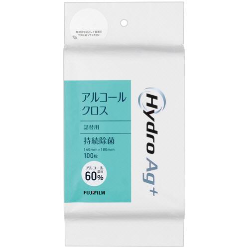 富士フイルム　Ｈｙｄｒｏ　Ａｇ＋アルコールクロス（アルコール６０％）　詰替用　１パック（１００枚）