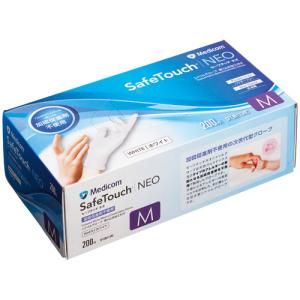 メディコム・ジャパン　セーフタッチネオ　ニトリルグローブ　パウダーフリー　Ｍ　ホワイト　ＳＦＴＪＮ１１３４Ｃ　１箱（２００枚）