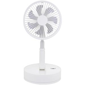 エンプレイス フリーファン エアテイク 首振りUSB充電式折りたたみ扇風機 ライトホワイト NY−F200