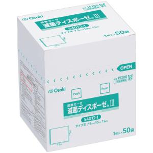 オオサキメディカル　滅菌ディスポーゼIII　Ｓ４０１２−１　７．５×１０ｃｍ　１２ＰＬＹ　個包装　３６７１８６　１箱（５０枚）｜tanomail