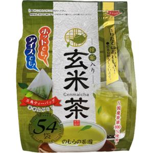 のむらの茶園　抹茶入り玄米茶ティーバッグ　１パック（５４バッグ）｜tanomail