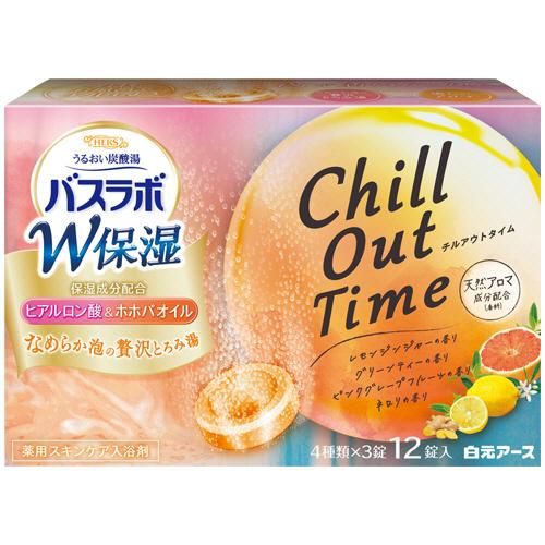 白元アース　ＨＥＲＳ　バスラボ　Ｗ保湿　ＣｈｉｌｌＯｕｔ　Ｔｉｍｅ　４５ｇ／錠　１箱（１２錠：４種類...