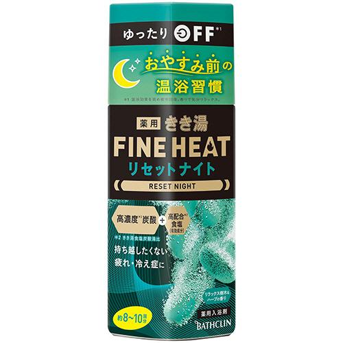 バスクリン　きき湯　ファインヒート　リセットナイト　本体　４００ｇ　１本 （お取寄せ品）