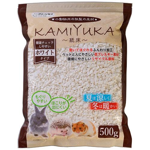 シーズイシハラ　クリーンモフ　小動物用床材　ＫＡＭＩＹＵＫＡ　紙床　ホワイト　５００ｇ　１パック （...