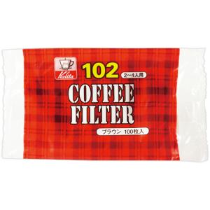 カリタ　ＮＫ１０２濾紙　ブラウン　（２−４人用）　１３１２５　１パック（１００枚）