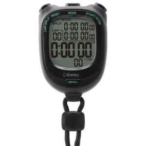 ドリテック　ストップウォッチ　スピールＳ　ブラック　ＳＷ−１２１ＢＫ　１個