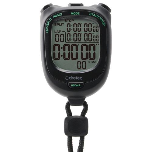 ドリテック　ストップウォッチ　スピールＳ　ブラック　ＳＷ−１２１ＢＫ　１個