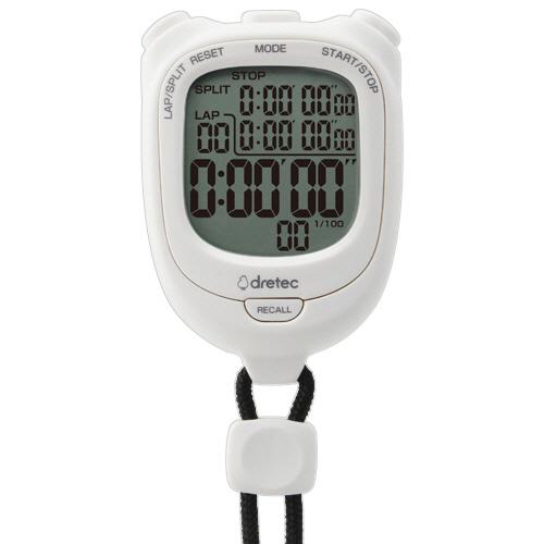 ドリテック　ストップウォッチ　スピールＳ　ホワイト　ＳＷ−１２１ＷＴ　１個