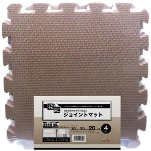 明和グラビア 極厚ジョイントマット 300×300mm 20mm厚 ブラウン／グレイッシュベージュ VJEM−3020 1パック