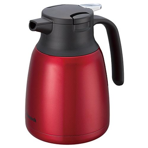 ピーコック　ステンレス製　ハンディポット　１．０Ｌ　レッド　ＡＨＲ−１００−Ｒ　１個（お取寄せ品)