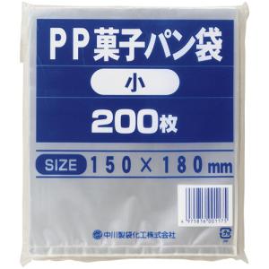 中川製袋化工　ＰＰ菓子パン袋　小　１８０×１５０ｍｍ　Ｓ００５１９４　１パック（２００枚）