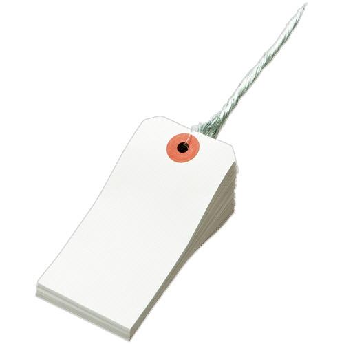 TANOSEE　再生紙荷札　４号（中）　４５×９０ｍｍ　１箱（１０００枚）