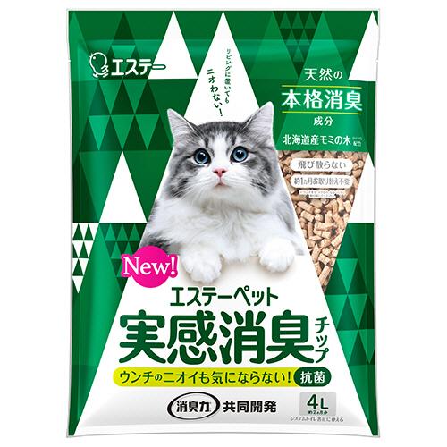 エステー　エステーペット　猫用システムトイレ　実感消臭チップ　４Ｌ　１パック