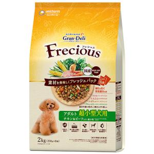 ユニ・チャーム　グラン・デリ　Ｆｒｅｃｉｏｕｓ　アダルト成犬用　超小型犬用　チキン＆ビーフ入り　２ｋｇ（２５０ｇ×８袋）　１パック （お取寄せ品）｜tanomail