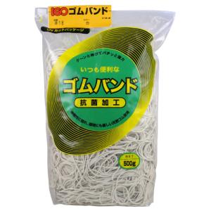 アイジーオー　ゴムバンド　＃１８　白　５００ｇ　＃１８−Ｗ−Ｍ　１袋