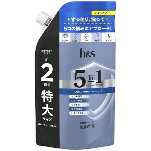 Ｐ＆Ｇ　ｈ＆ｓ　５ｉｎ１　クールクレンズ　シャンプー　つめかえ用　特大　５６０ｇ　（お取寄せ品）