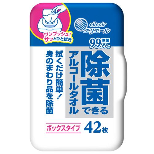 大王製紙　エリエール　除菌できるアルコールタオル　ボックス本体　１個（４２枚）