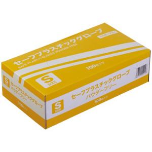 ＹＡＭＡＺＥＮ　セーフプラスチックグローブ　パウダーフリー　Ｓ　ＹＴＢ−Ｓ　１箱（１００枚）