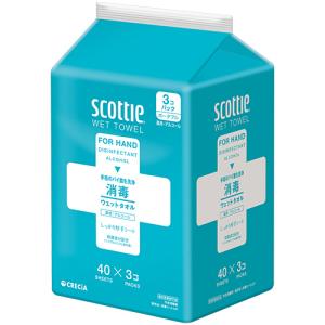 日本製紙クレシア スコッティ ウェットタオル 消毒アルコールタイプ 1パック