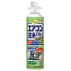 アース製薬　らくハピ　エアコン洗浄スプレー　Ｎｅｘｔｐｌｕｓ　フレッシュフォレストの香り　４２０ｍｌ　１本　（お取寄せ品）｜tanomail