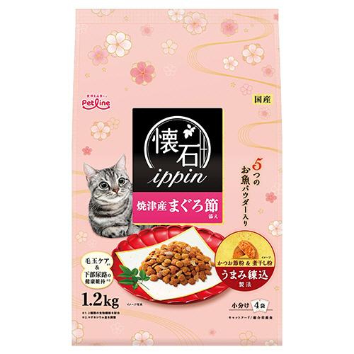 ペットライン　懐石ｉｐｐｉｎ　焼津産まぐろ節添え　１．２ｋｇ（３００ｇ×４袋）　１パック　（お取寄せ...