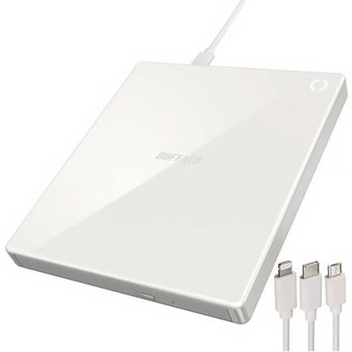 バッファロー　スマートフォン用ＣＤレコーダー「ラクレコ」　ケーブルモデル　ホワイト　ＲＲ−Ｃ１−ＷＨ...