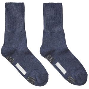 ケアファッション ゴムなし幅広ソックス（紳士） ネイビー