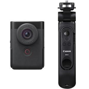 キヤノン　コンパクトデジタルカメラ　ＰｏｗｅｒＳｈｏｔ　Ｖ１０　ＢＫ　トライポッドグリップキット　ブラック　５９４７Ｃ０１３｜tanomail