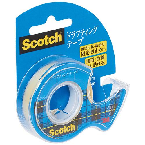 ３Ｍ　スコッチ　ドラフティングテープ　小巻　１２ｍｍ×５ｍ　ディスペンサー付　Ｄ−１２　１セット（２...