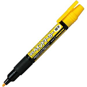 ぺんてる　油性ペン　ペイントマーカー　細字　黄　ＭＳＰ２０−Ｇ　１セット（１０本） （お取寄せ品）｜tanomail