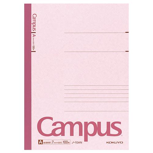 コクヨ　キャンパスノート（普通横罫）　セミＢ５　Ａ罫　１００枚　ノ−１０ＡＮ　１セット（５冊）