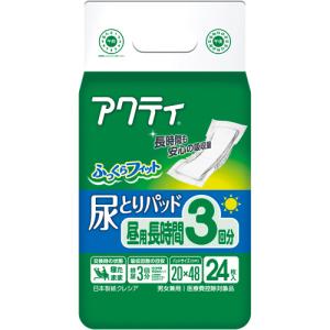 日本製紙クレシア　アクティ　尿とりパッド　昼用・長時間３回分　１セット（１４４枚：２４枚×６パック）｜tanomail
