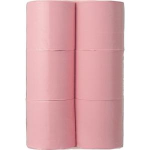 TANOSEE　トイレットペーパー　パック包装　シングル　芯なし　１３０ｍ　ピンク　１セット（７２ロール：２４ロール×３ケース）