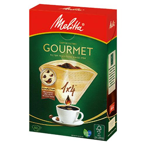 メリタ　フィルターペーパー　グルメ　１×４　４−８杯用　１セット（８００枚：８０枚×１０箱）