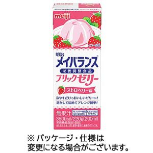 明治　メイバランスブリックゼリー　ストロベリー味　２２０ｇ　１セット（２４本） （お取寄せ品）