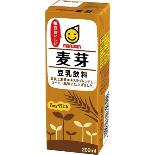 マルサンアイ　豆乳飲料　麦芽　２００ｍｌ　紙パック　１ケース（２４本）　（お取寄せ品）