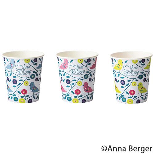 TANOSEE　紙コップ　Ｌｉｔｔｌｅ　Ｂｉｒｄ（リトルバード）　２０５ｍＬ（７オンス）　１セット（...