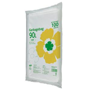 TANOSEE　ゴミ袋エコノミー　半透明　９０Ｌ　１セット（５００枚：１００枚×５パック）｜tanomail