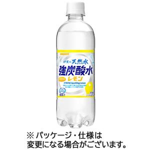 サンガリア　伊賀の天然水　強炭酸水　レモン　５００ｍｌ　ペットボトル　１ケース（２４本） （お取寄せ品）｜tanomail