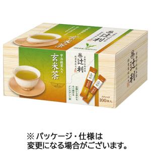 片岡物産　辻利　インスタント宇治抹茶入り玄米茶　１セット（２００本：１００本×２箱）｜tanomail