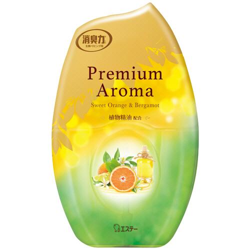 エステー　お部屋の消臭力　Ｐｒｅｍｉｕｍ　Ａｒｏｍａ　スイートオレンジ＆ベルガモット　４００ｍＬ　１...