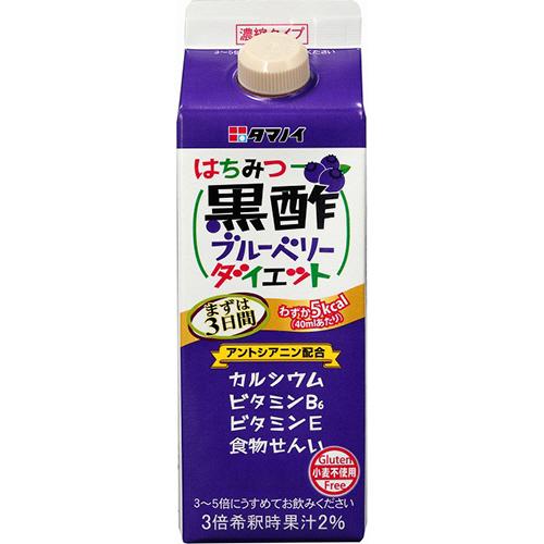 【１２本】タマノイ酢　はちみつ黒酢ブルーベリーダイエット　濃縮タイプ　５００ｍｌ　紙パック　１ケース...