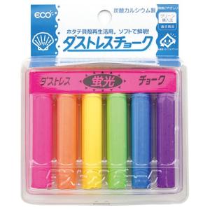 日本理化学　ダストレス蛍光チョーク　６色（各色１本）　ＤＣＫ−６−６Ｃ　１パック