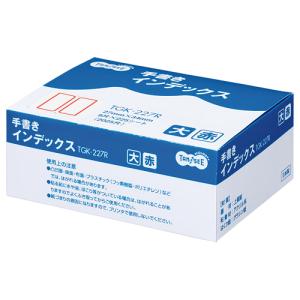 ＴＡＮＯＳＥＥ　手書きインデックス　大　２７×３４ｍｍ　赤枠　業務用パック　１パック（２０２５片：９片×２２５シート）