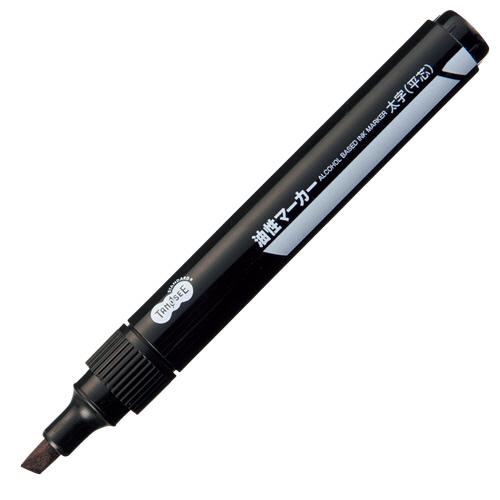 TANOSEE　キャップ式油性マーカー　シングル　太字　黒　１本