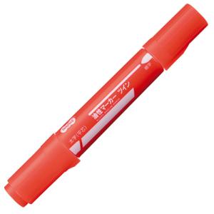 モナミ モナミ 油性ツインマーカー 太字＋細字 赤 18435 1本