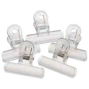 ミツヤ クリアクリップ アクア 中 口幅50mm 透明 PCC−5P−TM 1パック