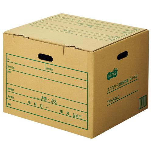 TANOSEE　文書保存箱　Ｂ４・Ａ３用　内寸：Ｗ４５５×Ｄ３９６×Ｈ３２７ｍｍ　１パック（１０個）...