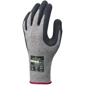 ショーワグローブ 耐切創背抜き手袋 デュラコイル 346 XL グレー NO346−XL 1双